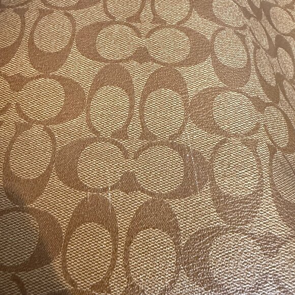 Coach Tan and Gold Signature Shoulder Bag - Picture 15 of 15